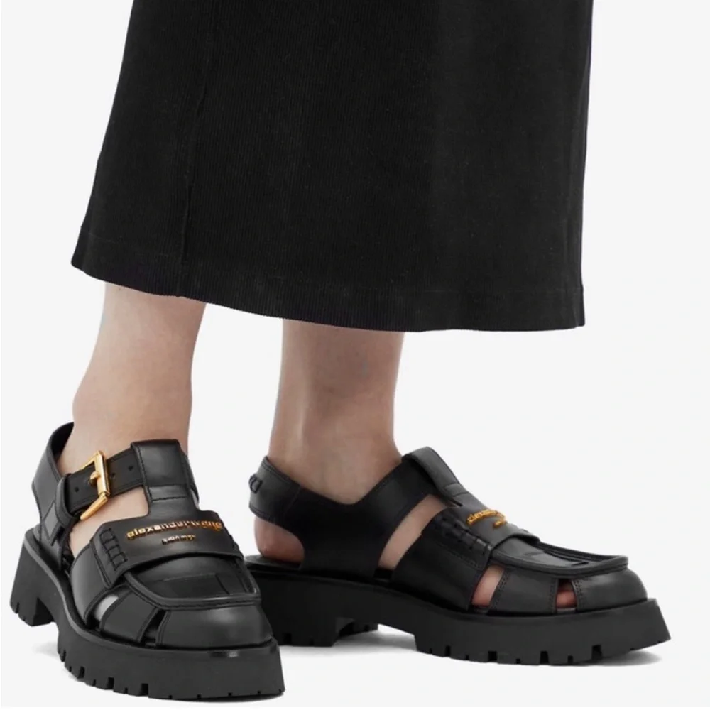 New Authentic Alexander Wang Carter Cage Sandals – Sleek Black Design